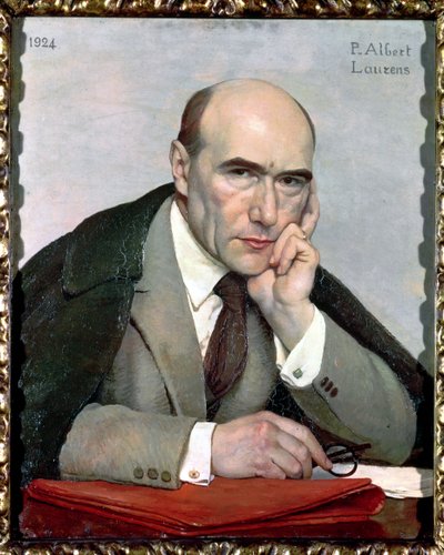Portrait of Andre Gide (1869-1951) 1924 by Paul Albert Laurens